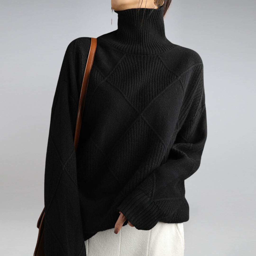Luciana Maglione Donna – Dolcevita Elegante in Cachemire Morbido & Chic Intemporel