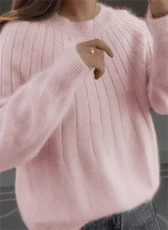 Phoebe Maglione in Cachemire per Donna – Maglione Morbido e Luxueux a Linea Classique per l’Automne e l’Inverno