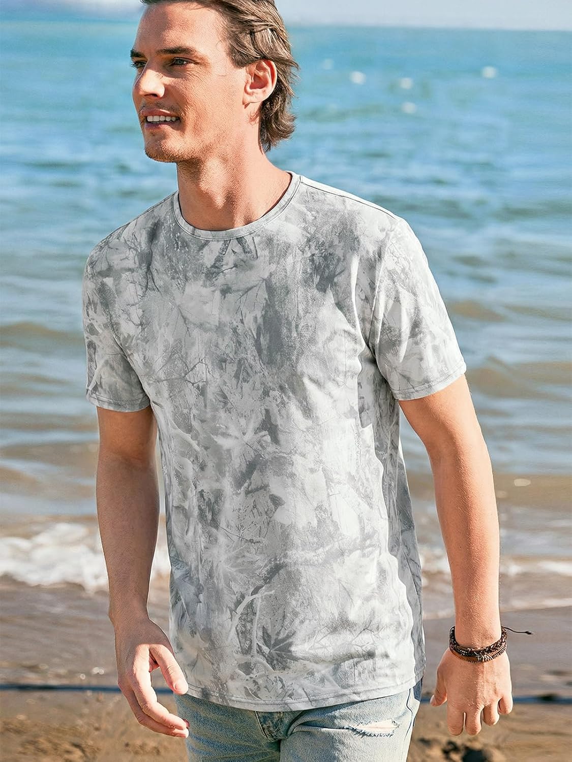 Ryan T-Shirt Uomo – Tee-Shirt Tie Dye Stretch, Style Vintage Streetwear Estate