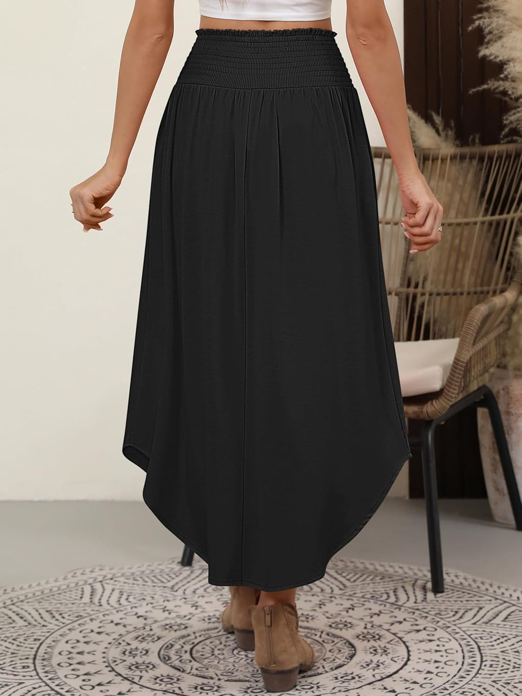 Lulu Gonna Longue Donna – Gonna Maxi Bohémien a Fiori, Vita Alta & Fluida