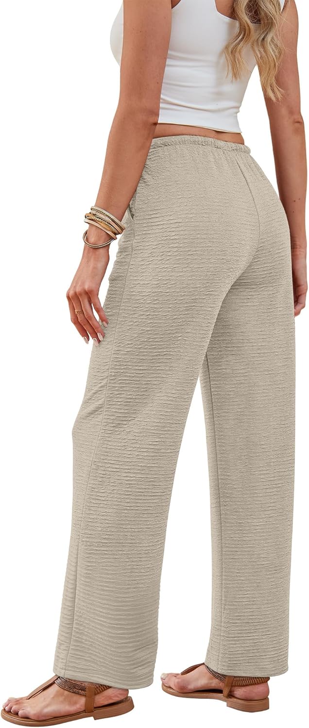 Norleen Pantalone Donna – Palazzo Large Vita Alta Cordon & Tasche Estate