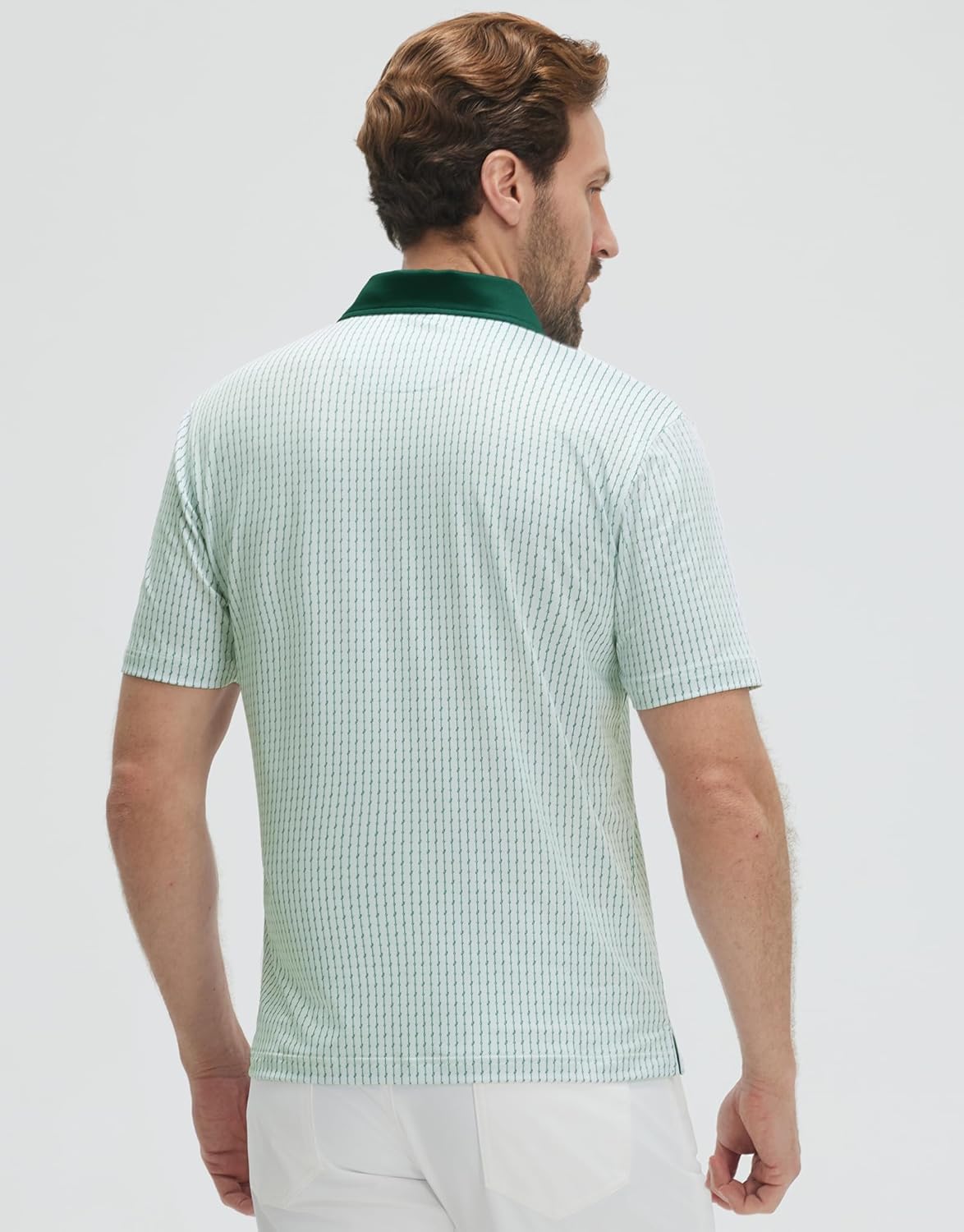 Victor Polo Uomo – Polo Golf Stampa, Respirant UPF30+ & Séchage Rapide