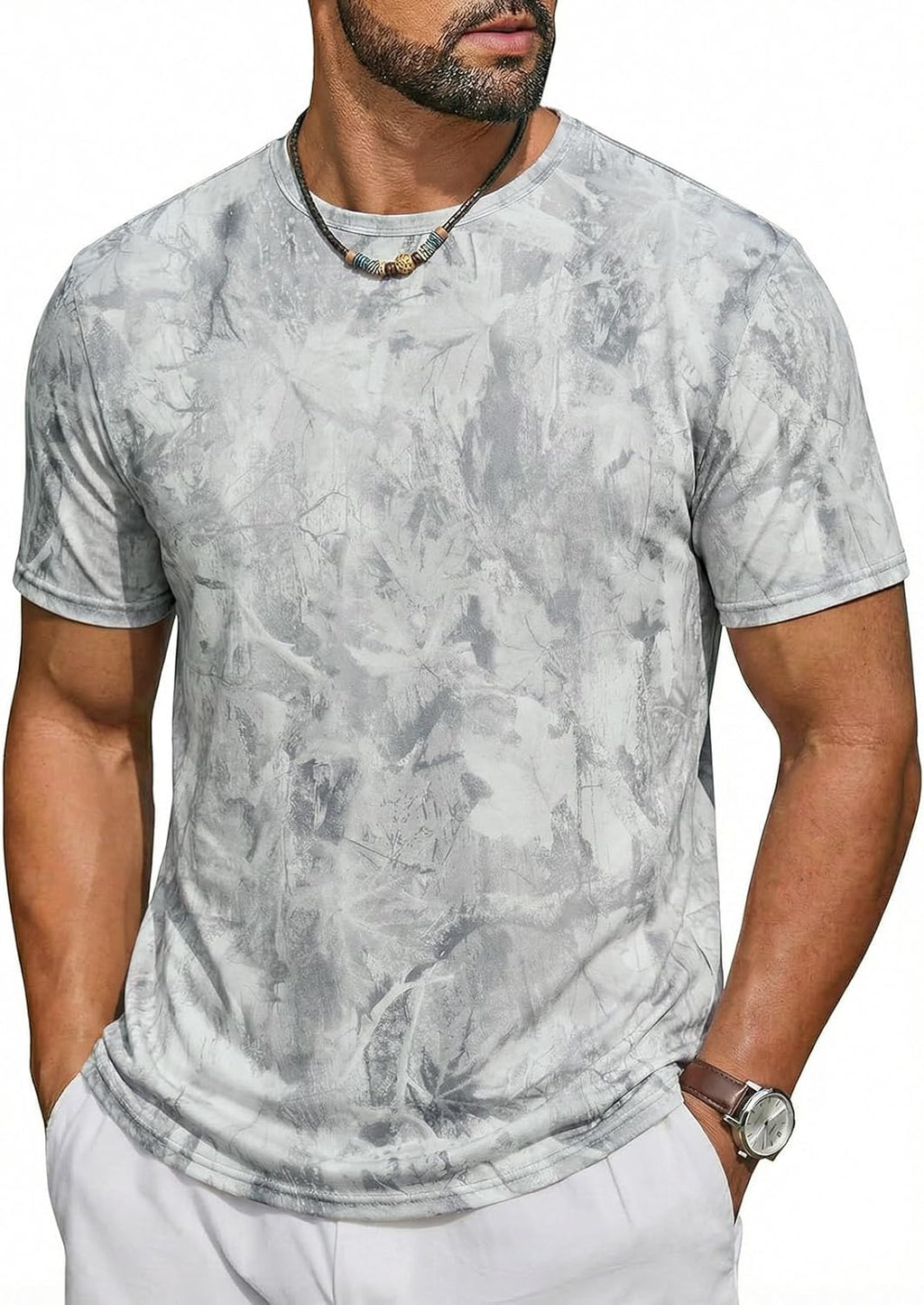 Ryan T-Shirt Uomo – Tee-Shirt Tie Dye Stretch, Style Vintage Streetwear Estate