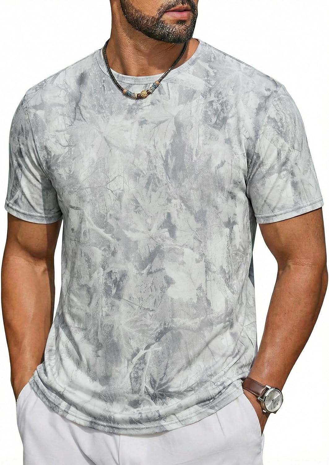 Ryan T-Shirt Uomo – Tee-Shirt Tie Dye Stretch, Style Vintage Streetwear Estate