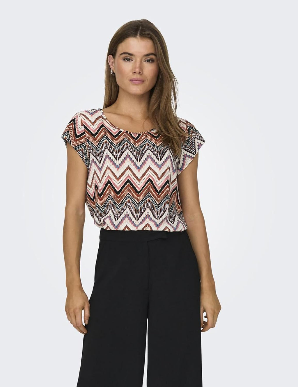 Jemma Blusa Donna Maniche Corte – Linea Fluida, Dos Zippé, Top Elegante Estate