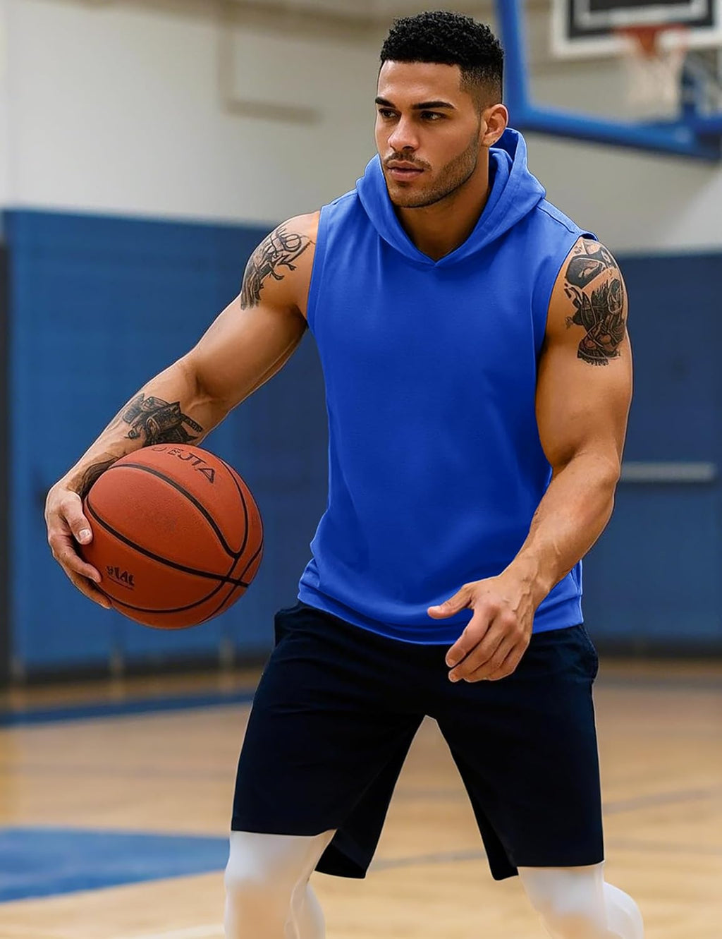 Noah Débardeur Uomo – Tank Top a Capuche Cotone, Linea Musculation & Casual Estate