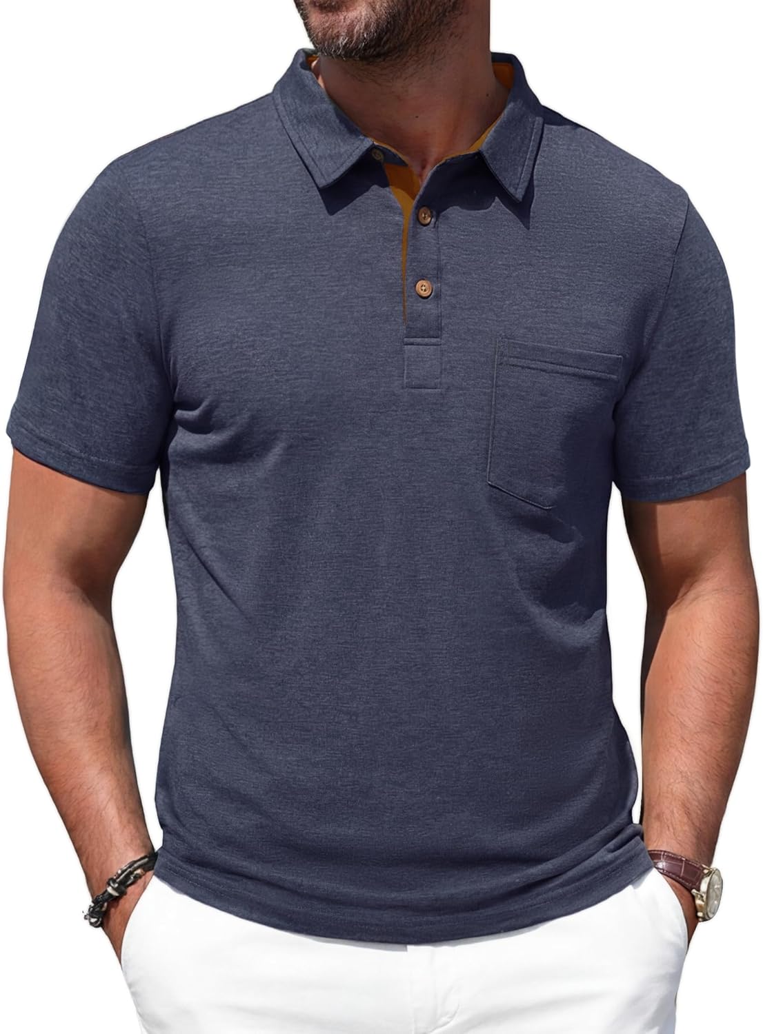Leonel Polo Uomo – Polo Cotone Leggero, Poche & Style Casual Chic Estate