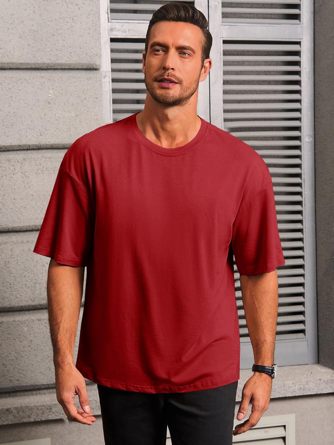 Noé T-Shirt Uomo – Tee-Shirt Oversize Cotone, Style Vintage & Casual Estate