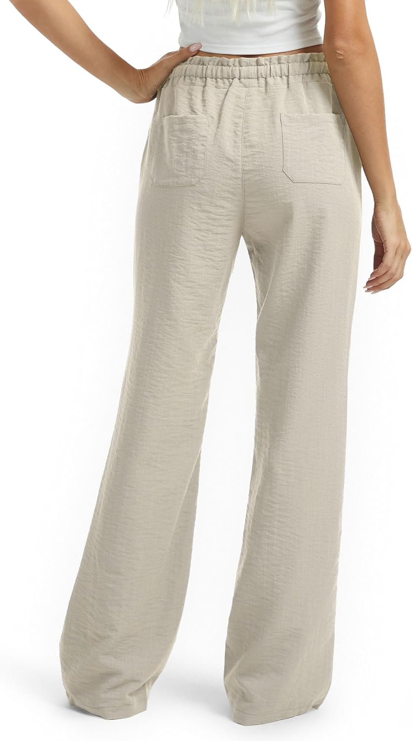 Sassy Pantalone Donna Tall – Palazzo Lin Long Tailles 30-36 & Tasche