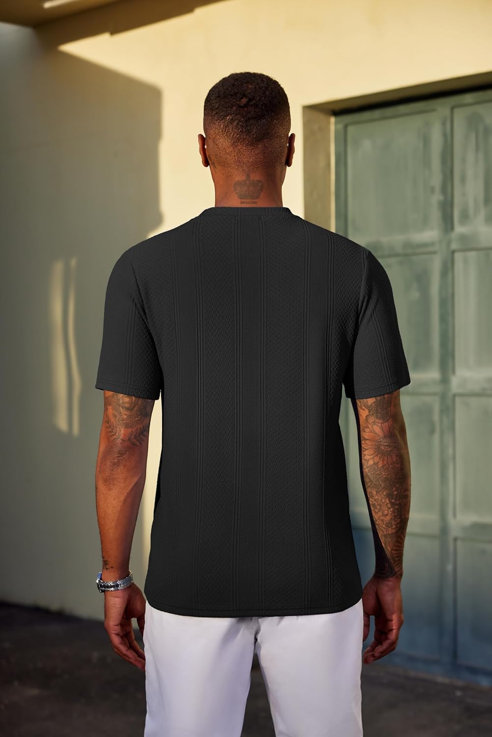 Wilbert T-Shirt Uomo – T-Shirt Maglia Texturée, Leggero & Style Casual Chic
