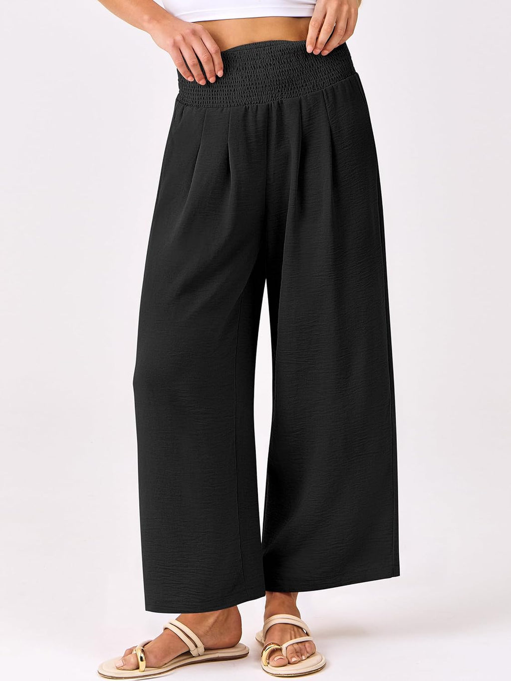 Roxanne Pantalone Donna – Palazzo Large Vita Alta Fluida & Tasche Estate