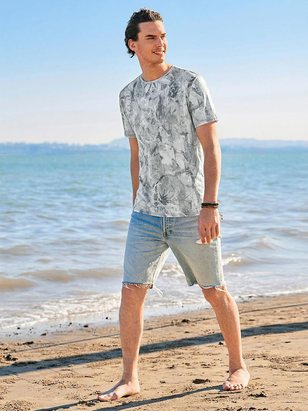 Ryan T-Shirt Uomo – Tee-Shirt Tie Dye Stretch, Style Vintage Streetwear Estate