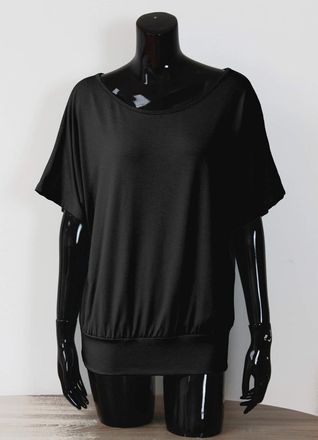 Tyronia T-Shirt Donna Oversize – Manches Chauve-Souris, Viscose Stretch Made in Italy