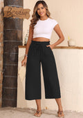 Joanna Pantalone Donna Capri – Linea Large, Vita Alta Elastica, Leggero Estate Chic