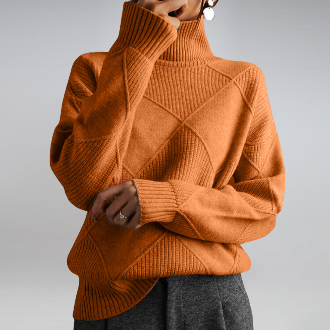 Haley Maglione Donna – Maglione Morbido a Dolcevita Caldo & Elegante per l’Automne e l’Inverno