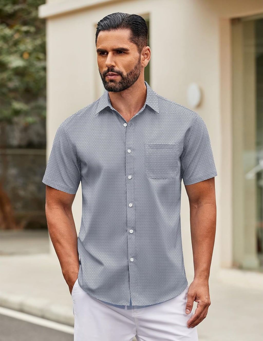 Harold Camicia Uomo – Camicia Maniche Corte, Style Casual Chic & Comfort Estate