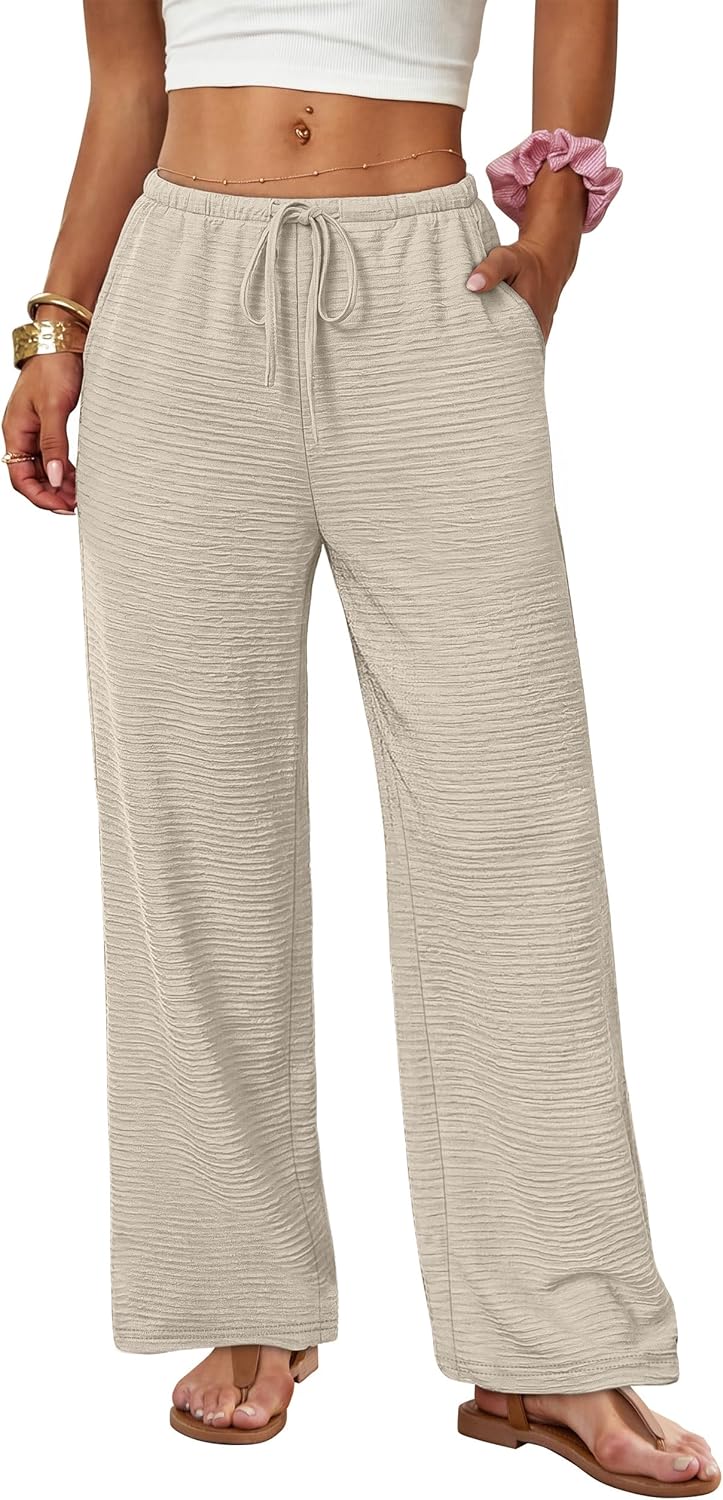 Norleen Pantalone Donna – Palazzo Large Vita Alta Cordon & Tasche Estate