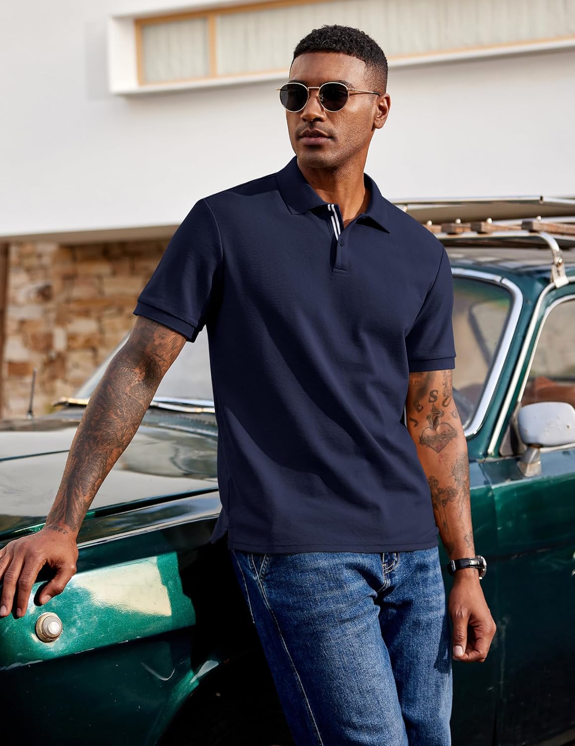 Victorio Polo Uomo – Polo Cotone Piqué, Leggero & Style Casual Chic Estate