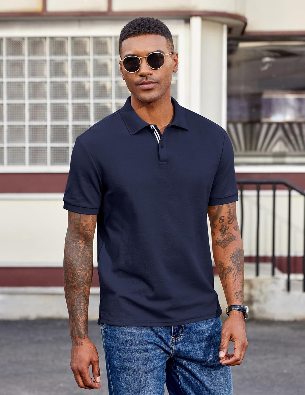 Luke Polo Uomo – Polo Cotone Piqué Maniche Corte, Style Casual & Golf Elegante