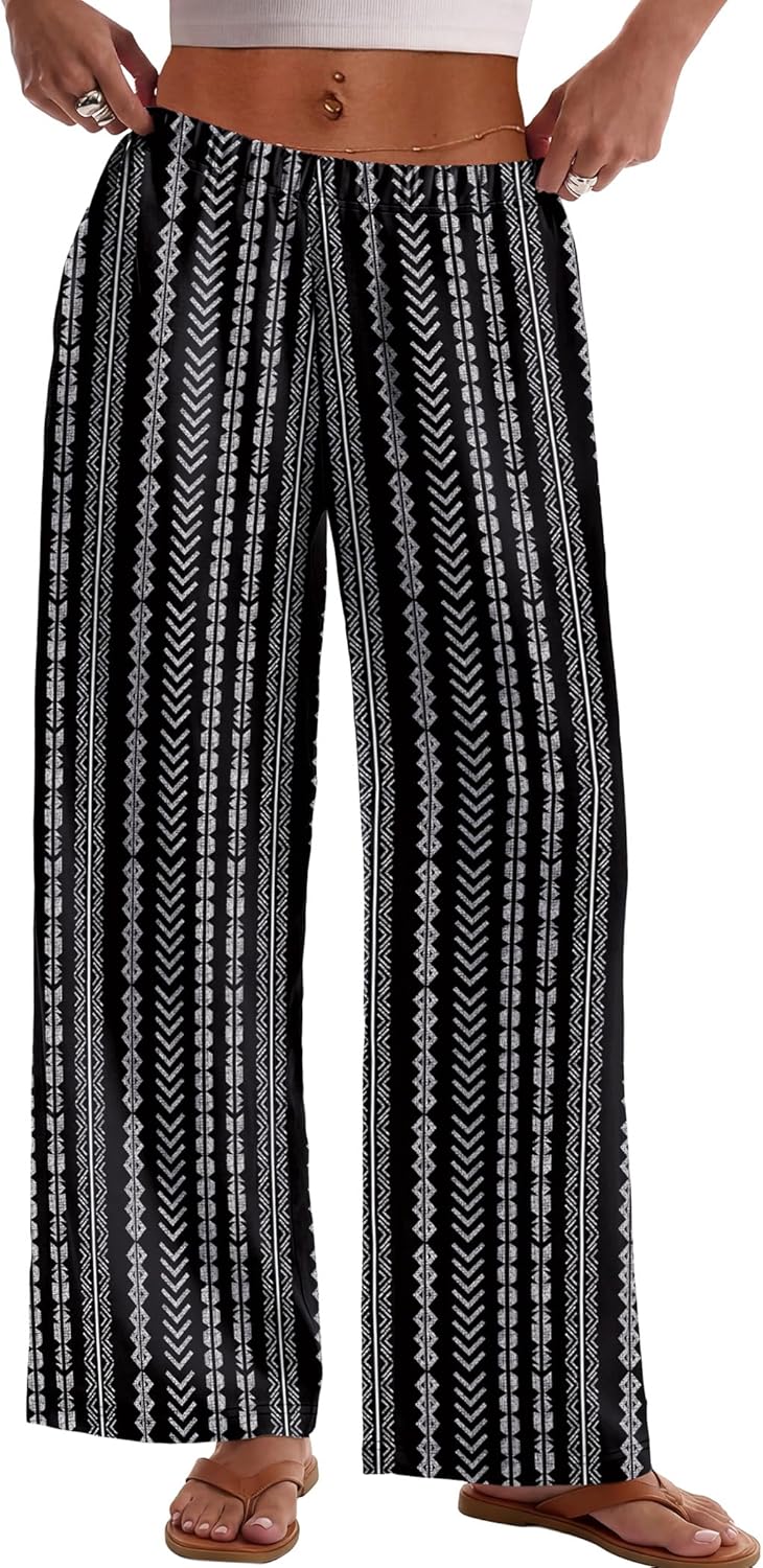 Kendi Pantalone Donna Palazzo – Linea Large Fluida, Vita Elastica Estate Chic