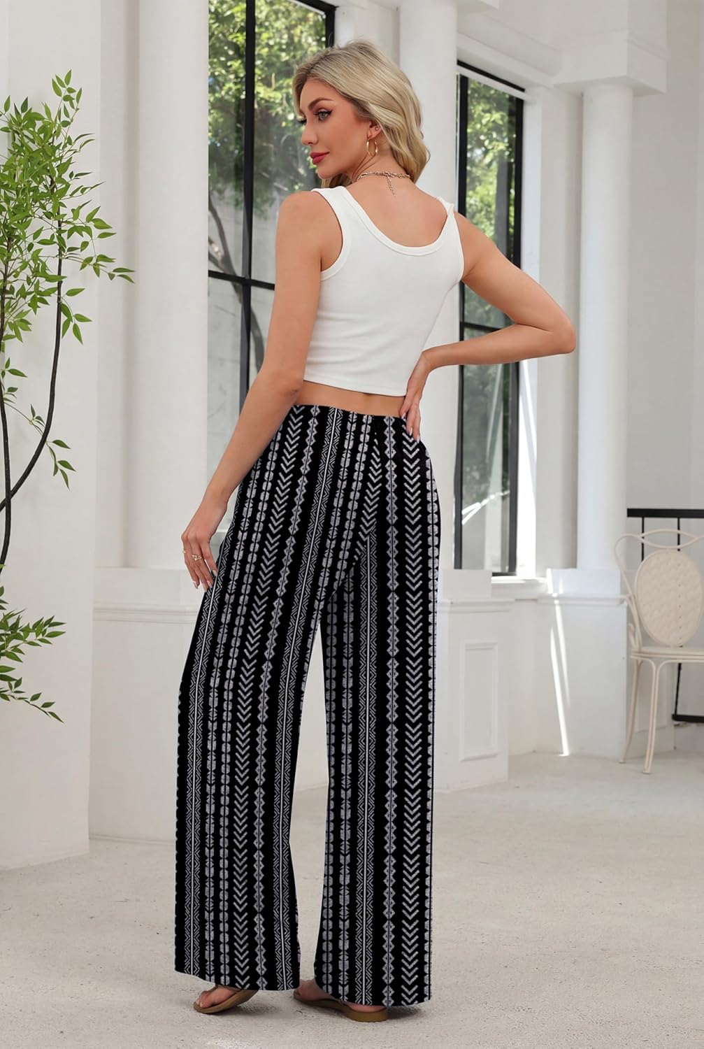 Kendi Pantalone Donna Palazzo – Linea Large Fluida, Vita Elastica Estate Chic