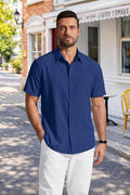 Lucio Camicia Uomo – Camicia Sans Repassage Maniche Corte & Style Casual Chic