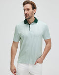 Victor Polo Uomo – Polo Golf Stampa, Respirant UPF30+ & Séchage Rapide