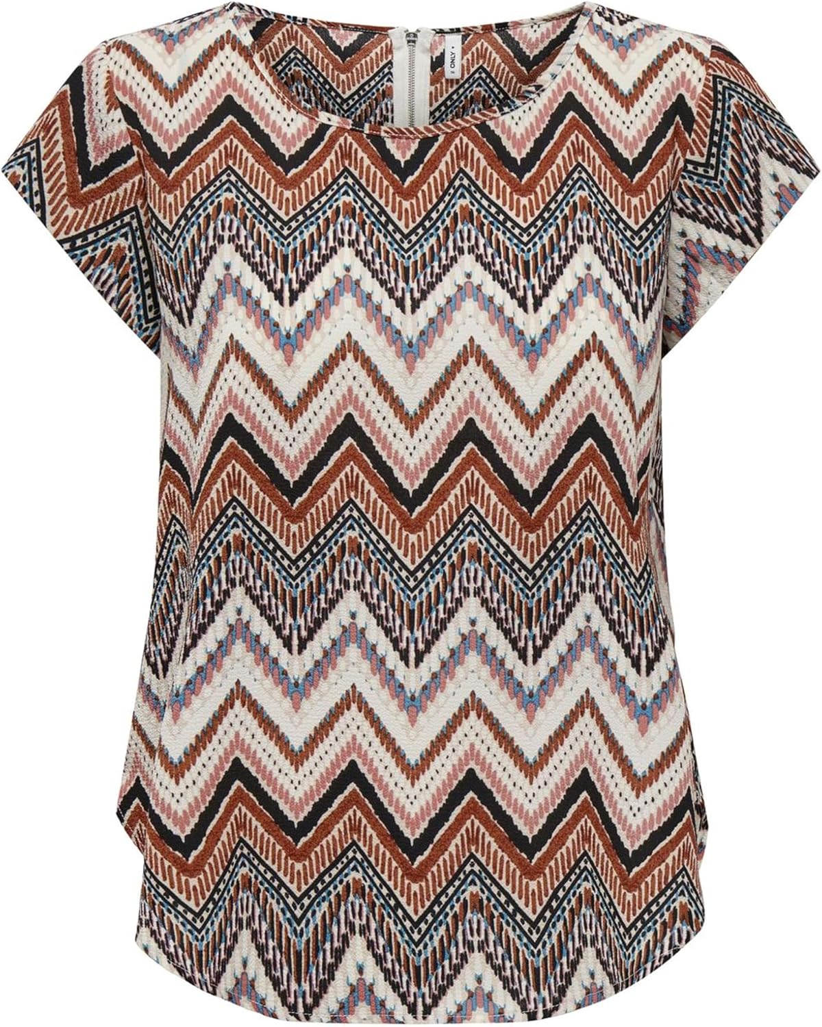 Jemma Blusa Donna Maniche Corte – Linea Fluida, Dos Zippé, Top Elegante Estate