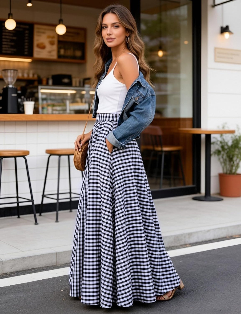 Naya Gonna Maxi Donna – Gonna Carreaux Vichy Vita Alta & Style Vintage