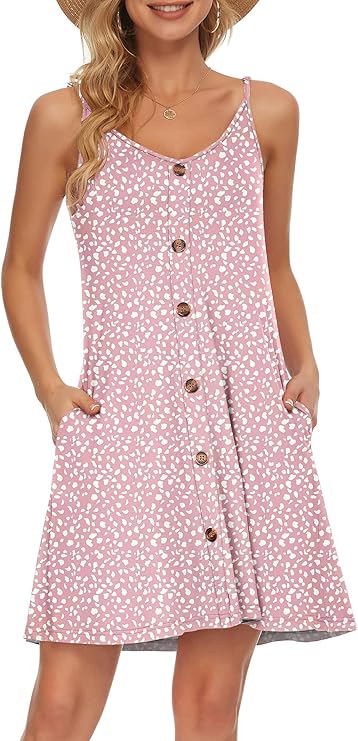 Gabbie Abito Estate Donna – Bretella Fines, Scollo a V & Tasche Linea Fluida Plage