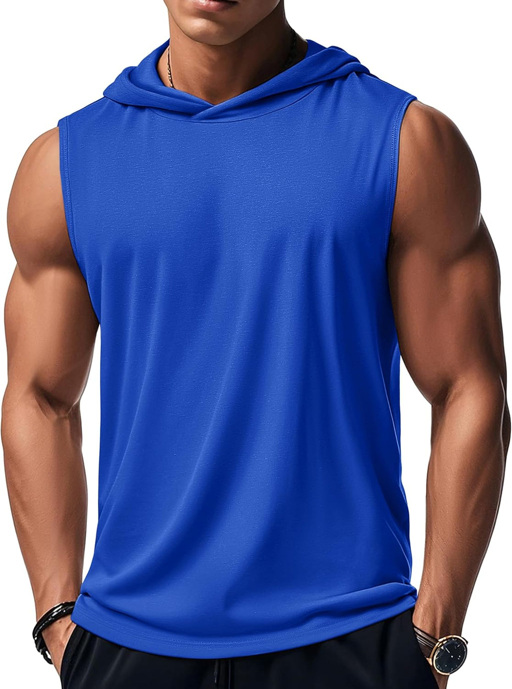 Noah Débardeur Uomo – Tank Top a Capuche Cotone, Linea Musculation & Casual Estate