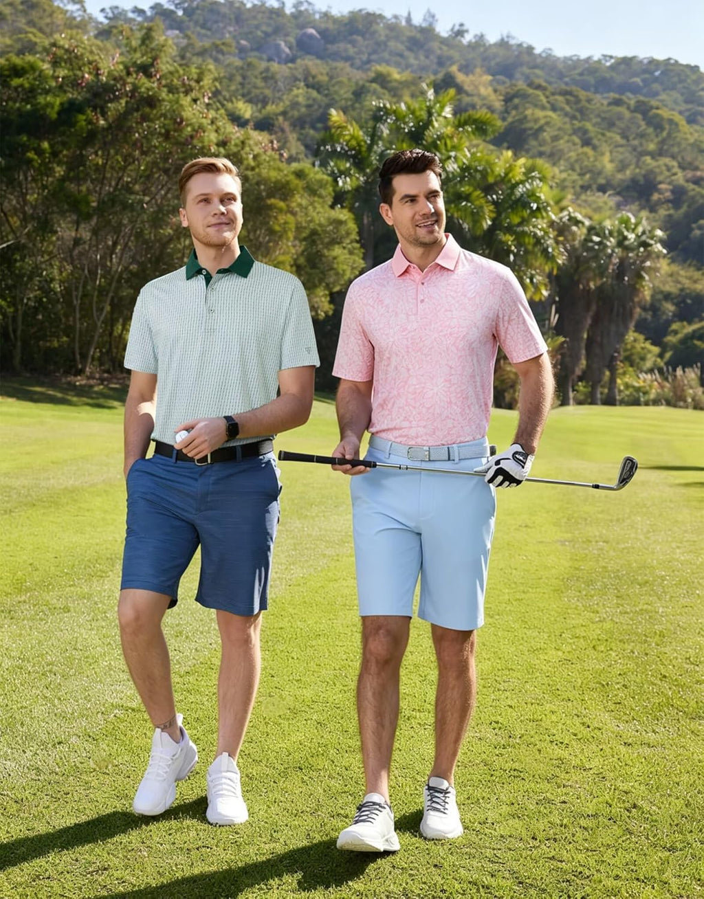 Victor Polo Uomo – Polo Golf Stampa, Respirant UPF30+ & Séchage Rapide