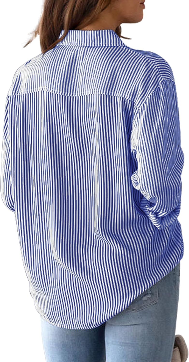 Nicole Camicia Donna Rayée – Linea Classique, Maniche Lunghe, Sans Plis Chic