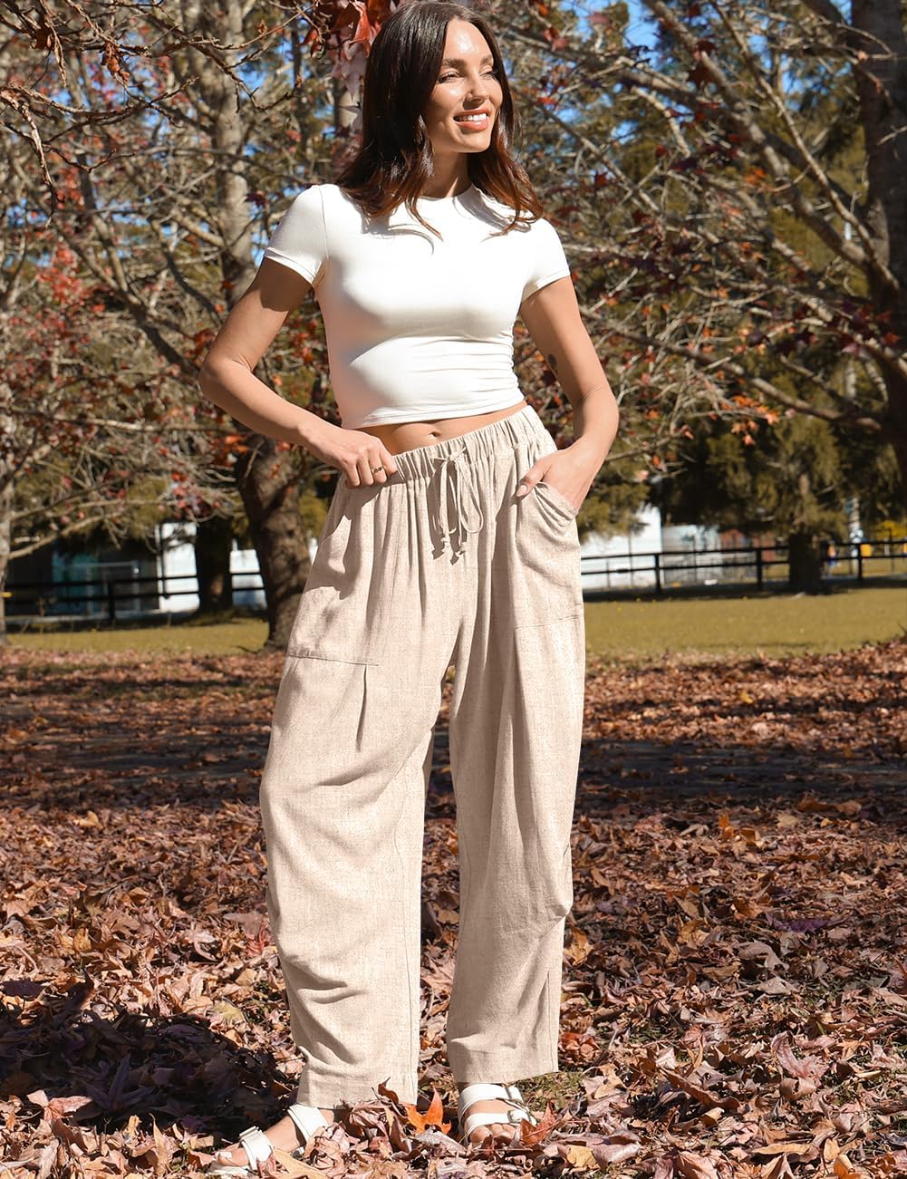 Mercedes Pantalone Donna Lin Harem – Linea Large, Vita Elastica, Style Casual