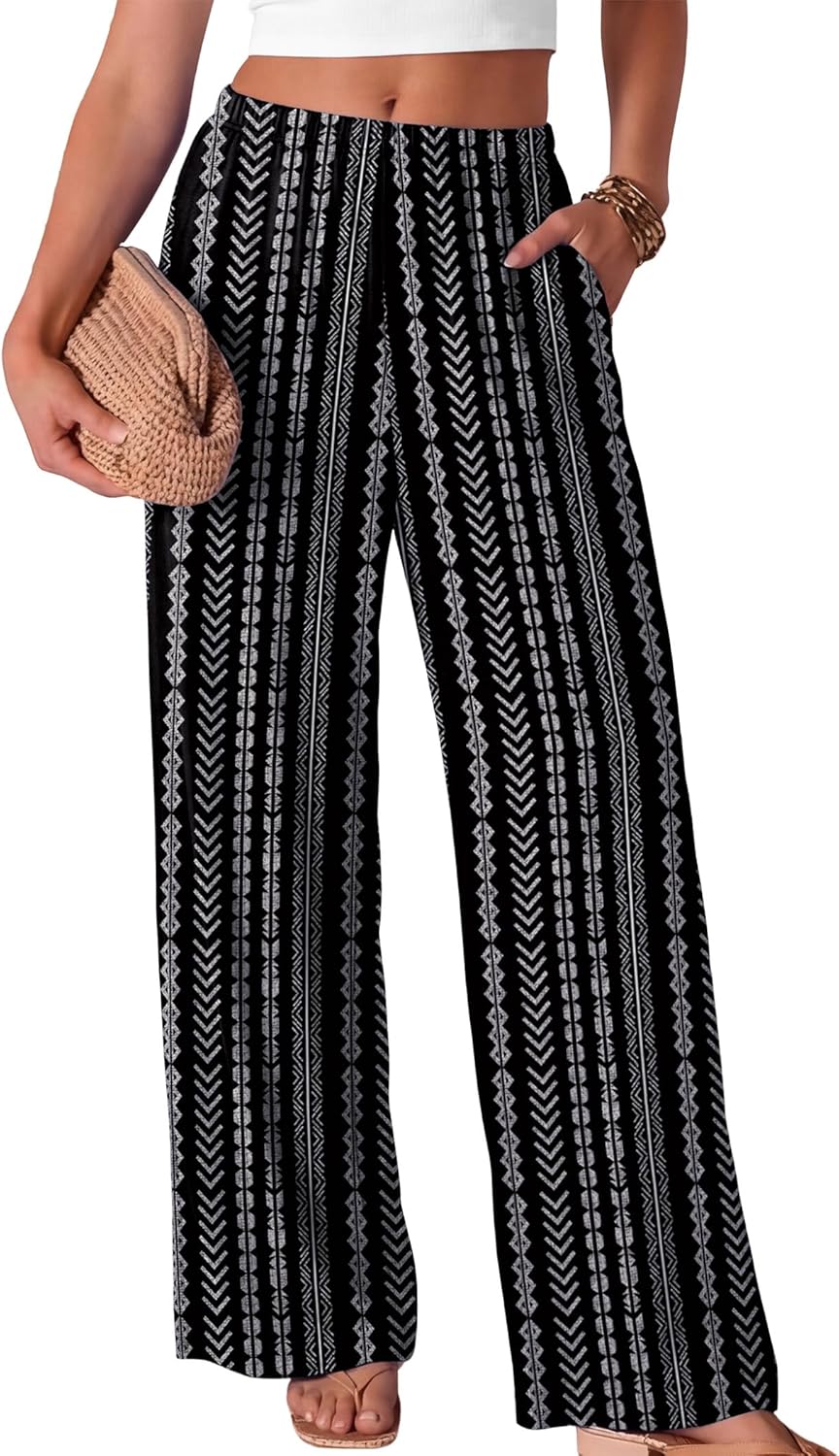 Kendi Pantalone Donna Palazzo – Linea Large Fluida, Vita Elastica Estate Chic
