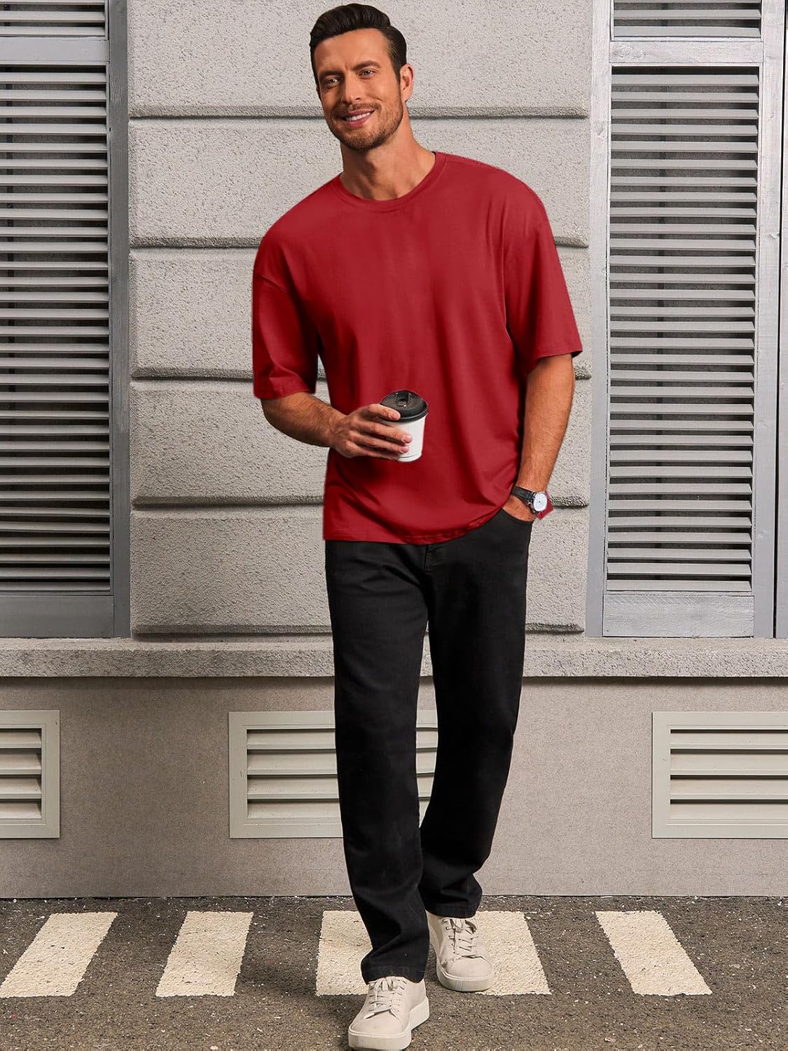 Noé T-Shirt Uomo – Tee-Shirt Oversize Cotone, Style Vintage & Casual Estate