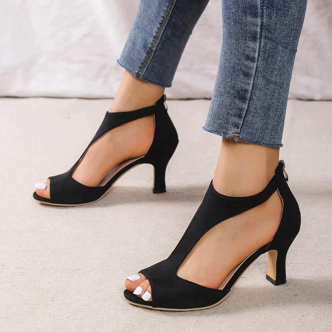 Sandales a Tacchi Donna Cassie – Eleganti Scarpe Ouvertes con Découpes & Semelle di Soutien