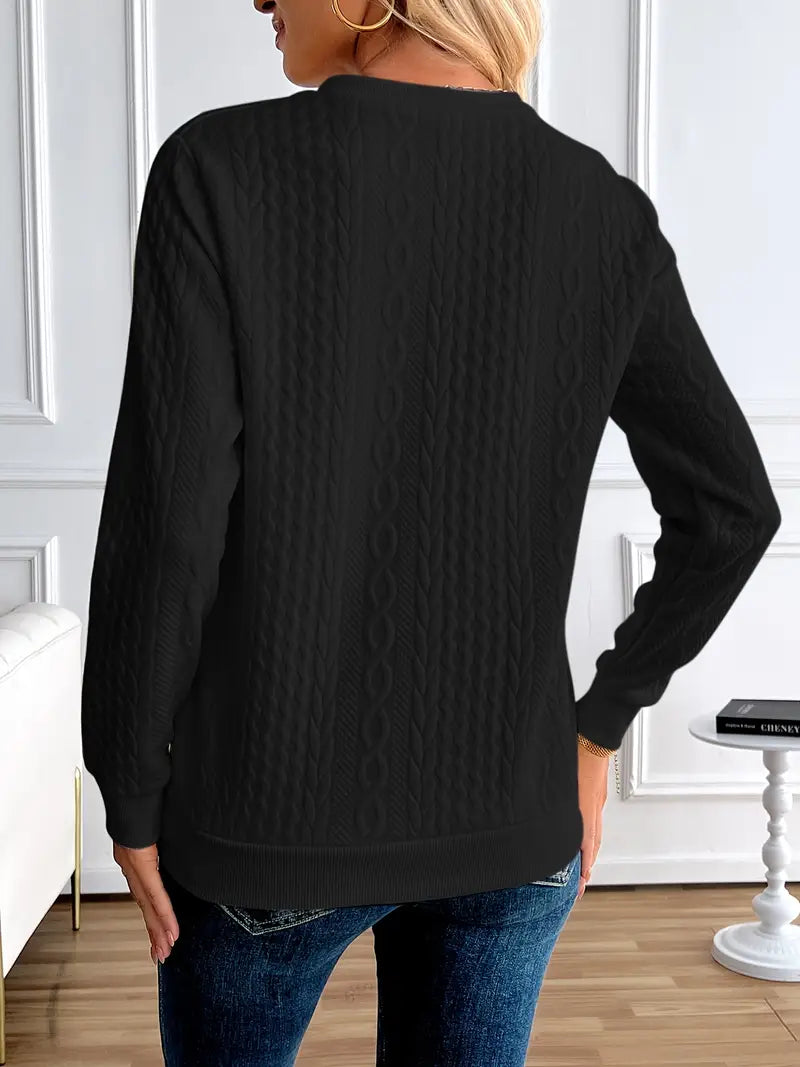 Margaux Sweat Donna Inverno – Maglione Zippé Confortevole in Maglia con Design Elegante