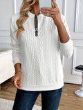 Margaux Sweat Donna Inverno – Maglione Zippé Confortevole in Maglia con Design Elegante