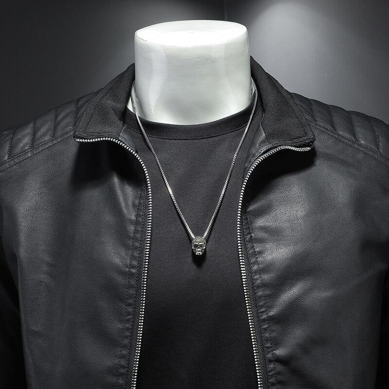 Lance Giacca Uomo in Cuir – Elegante, Confortevole con Linea Régulière & Fermeture Éclair