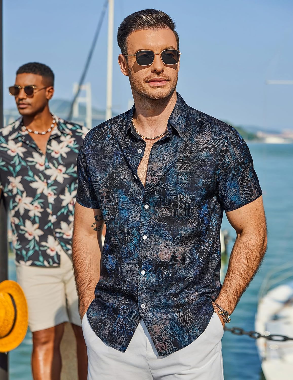 Marvin Camicia Hawaïenne Uomo – Camicia Tropicale Estate, Style Rétro & Leggero