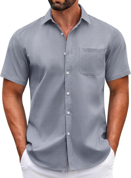 Harold Camicia Uomo – Camicia Maniche Corte, Style Casual Chic & Comfort Estate
