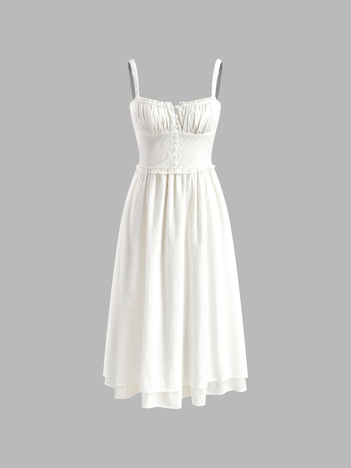 Robe Midi Donna Charlie – Elegante Abito Cami con Ourlet a Balze & Linea Élancée