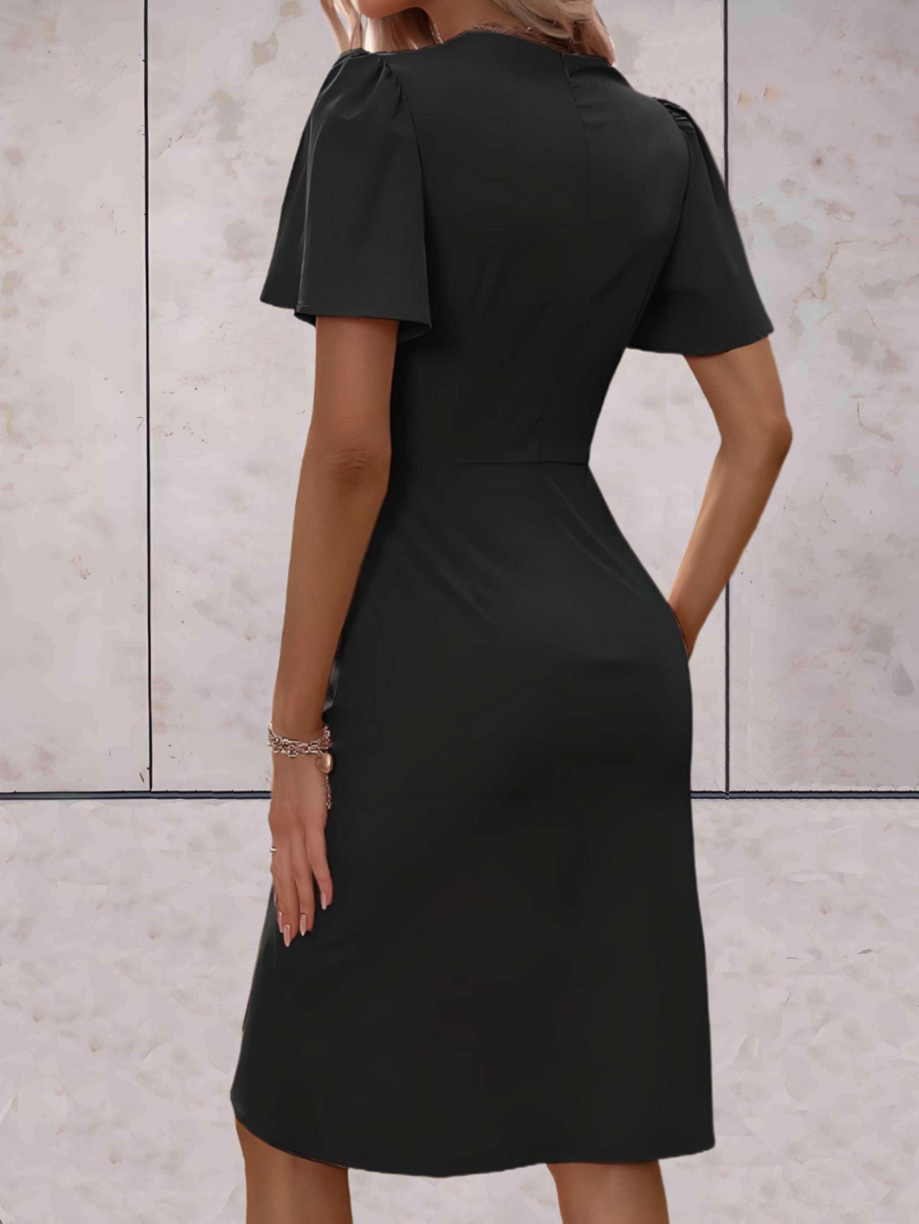 Robe Portefeuille Donna Harper – Elegante Abito Croisée con Col in V & Linea Regolabile per Toute Occasion