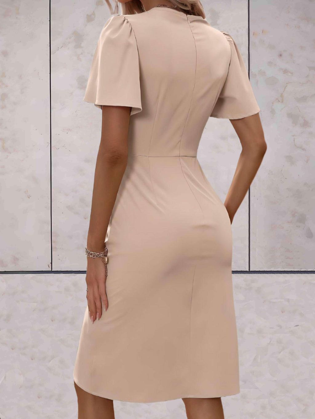 Robe Portefeuille Donna Harper – Elegante Abito Croisée con Col in V & Linea Regolabile per Toute Occasion