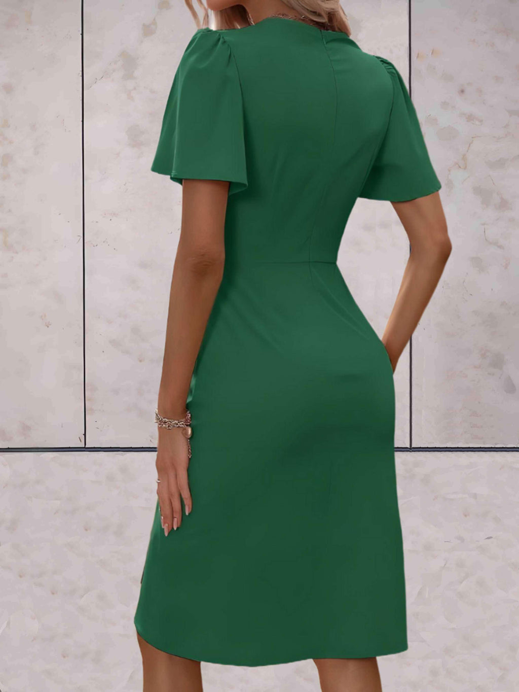 Robe Portefeuille Donna Harper – Elegante Abito Croisée con Col in V & Linea Regolabile per Toute Occasion