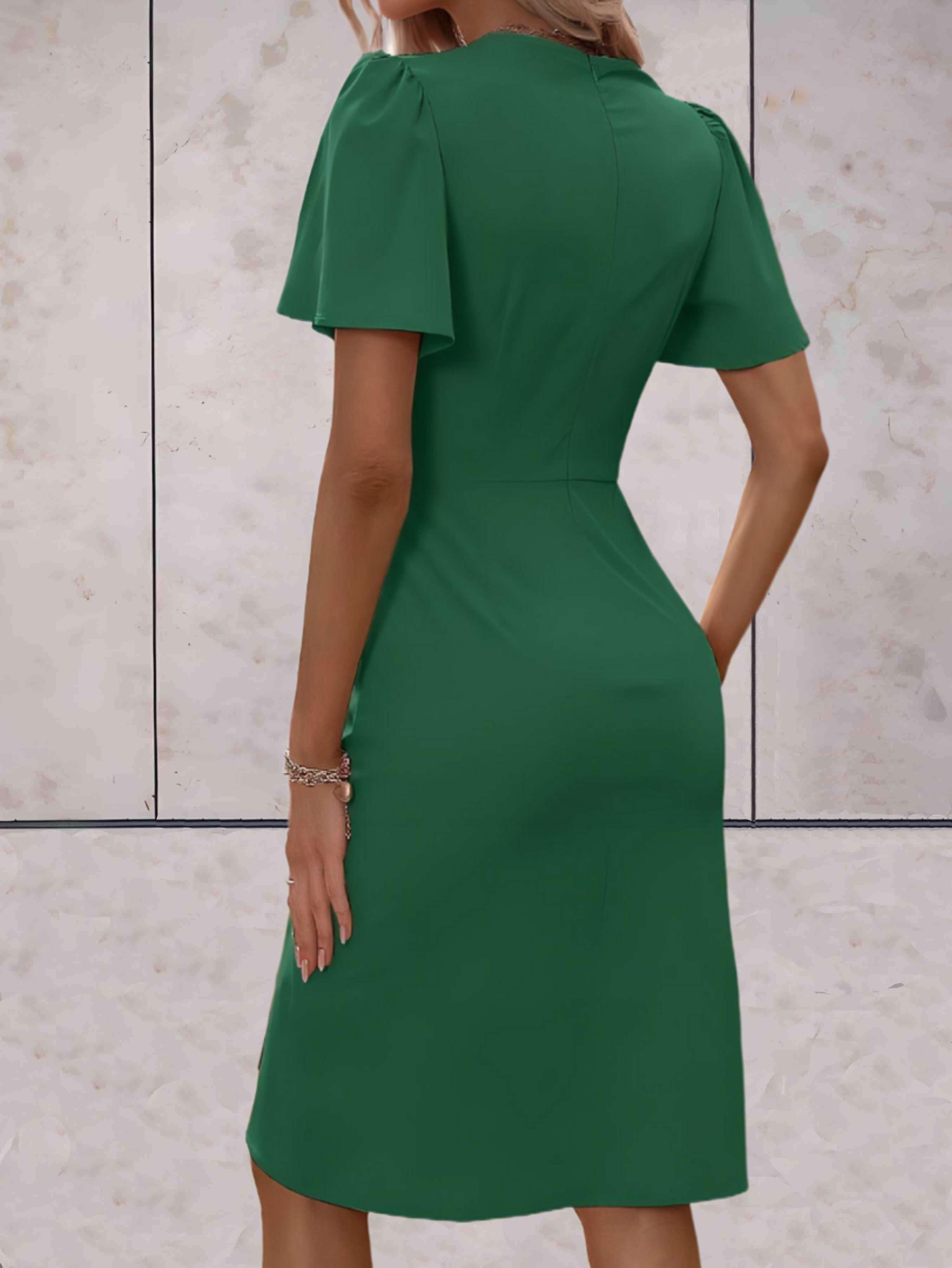 Robe Portefeuille Donna Harper – Elegante Abito Croisée con Col in V & Linea Regolabile per Toute Occasion