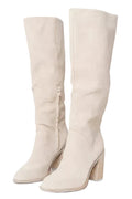 Noemie Stivali Hautes Donna Beige – Stivali Eleganti Confortevoli in Similicuir con Linea Ajustée