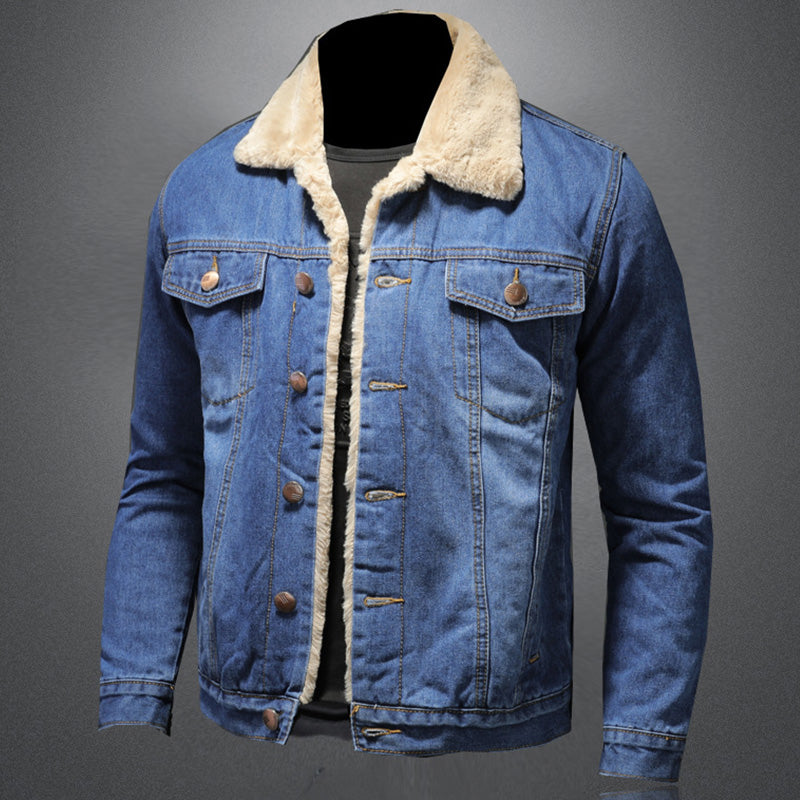 Jackson Giacca in Denim Uomo – Jeans Jacket Doublée Chaude al Style Classique e Moderne