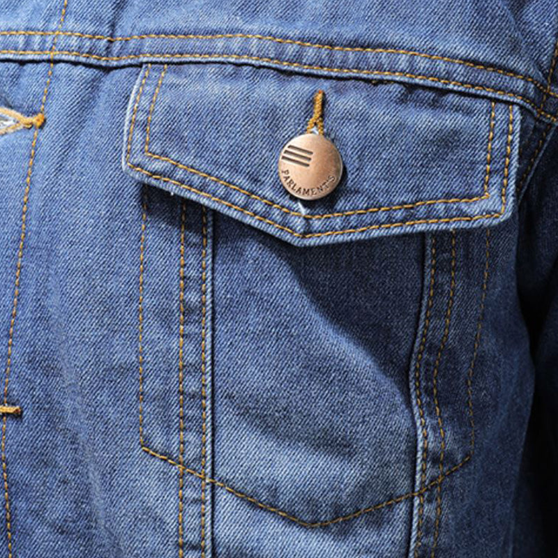 Jackson Giacca in Denim Uomo – Jeans Jacket Doublée Chaude al Style Classique e Moderne
